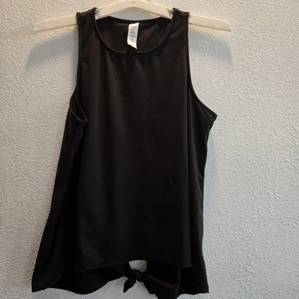 Yogalicious Black Open Back Tie Front Yoga Tank Top Womens Small Workout... - Picture 6 of 11